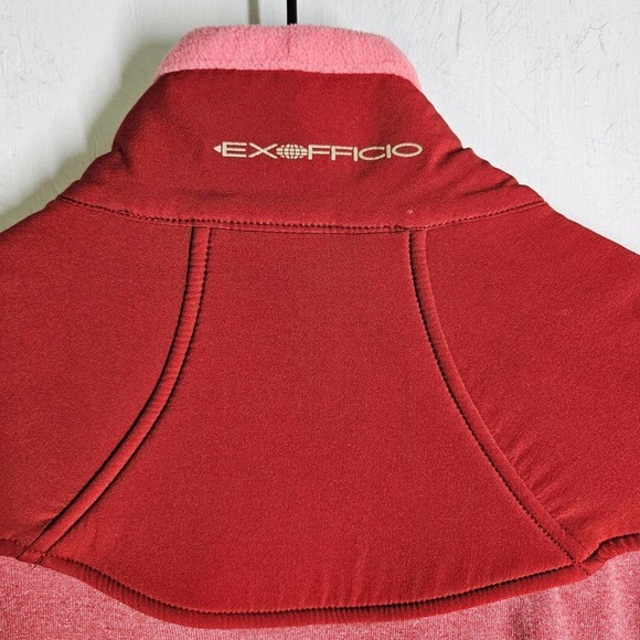 ExOfficio Dri Release Fleece Zip Vest Women's L Heather Pink Red - Picture 8 of 9